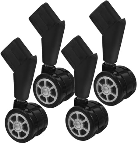 CAXUSD 4 Pièces Remplacement de Roues de Meubles pour Chaises de Bureau Accessoires de Chaises Pivotantes pour Sols Durs et Tapis