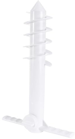 GALPADA Support de Parasol de Plage avec Ancre Vis Spiralée Abs Blanc Renforcé Fixation sans Outil pour Sable Terre et Pelouse Accessoire pour Parasols de Jardin et Plage Résistance Au