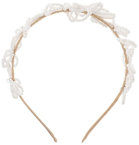 SOIMISS Bandeau Floral de Mariée en Perles Synthétiques et Cristaux Élégant Accessoire Cheveux pour Bride et Cérémonie