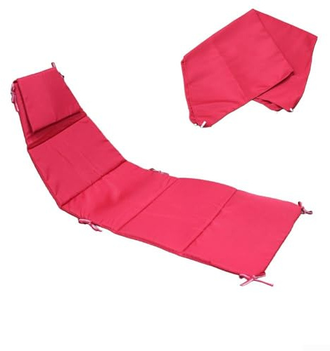 Cuscino per sedia a cesto sospeso, singolo cuscino impermeabile per esterni per chaise longue curve, per mobili da patio ispessiti a mezzaluna (rosso)