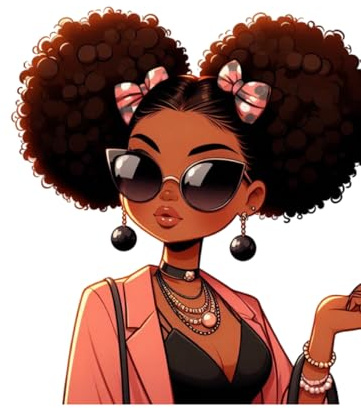 Puff Notes: Lined Notebook Journal For Women | Large size 8.5x11 inches 200 pages | Afro American Woman ... Journaling, Note taking, Diary and More Hardcover