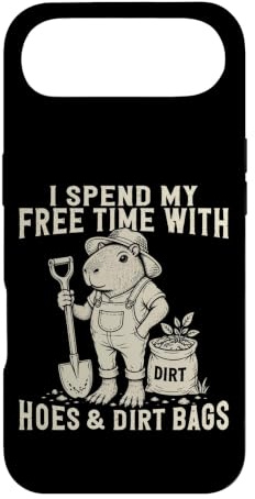 Hoes Dirt Bags Funny Gardening Pun Sarcastic Capybara Case for iPhone Air
