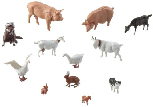 Noch - 15711 - Modélisme Ferroviaire - Figurine - 12 Animaux À La Ferme