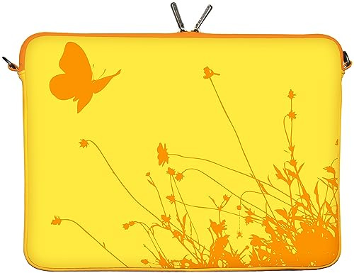 Digittrade LS114-10 Summer Netbook Sleeve Laptop Neopren Case Custodia Portatile Borsa Involucro Protettivo 25,9 cm (10.2 pollici), colore: Giallo