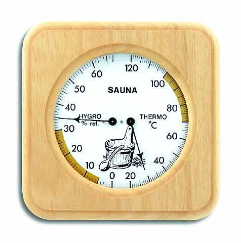 Sauna Thermometer-Hygrometer Quadrat