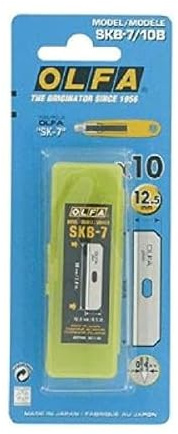 OLFA SKB-7/10P 3 Packungen mit je 10 Klingen 12,5 mm SKB-7/10P für Sicherheitsschneider SK7 einziehbar