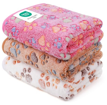 luciphia Hundedecke Katzendecke,1 Pack 3 Decken Super Weich Kuscheldecke | Waschbare Flauschige Decke für Kleine Mittlere Hunde Katzen, Warme Fleece Hundedecke für Unterwegs, Sofa, Autos, Betten