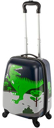 Travelhouse Happy Children Kinder Koffer Dino Bordkoffer ABS Hartschale Reisegepäck Reisetrolley Trolley Handgepäckkoffer Kabinenkoffer 27L