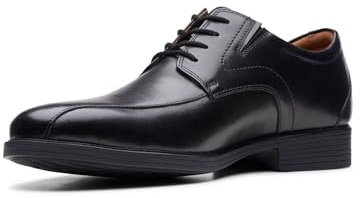 Clarks Men's Whiddon Pace Oxford, Black Leather, 9.5