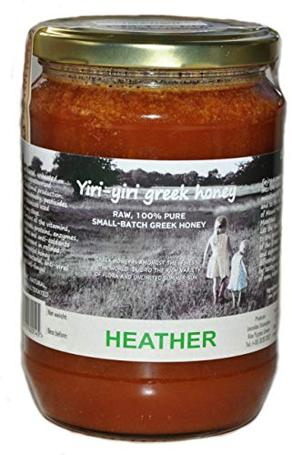 RAW GREEK HONEY 100% PURE - MEDITERRANEAN AUTUMN HEATHER 960g - from the Mantoudi area of Evvoia