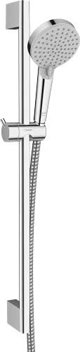 hansgrohe Duschset Vernis Blend, Duschkopf wassersparend mit Duschschlauch und Duschstange 0,65m, Handbrause mit 2 Strahlarten, Chrom