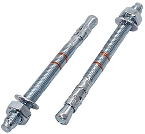 (14 Stück) Keilanker M10 x 150 mm, Metalldübel, Durchgangsbolzen Mauerwerk Befestigung, Beton-Spreizanker (14, M10 x 150 mm)