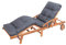 Bjird - Cojín para Tumbona de Exterior 200 x 55 cm - Colchóneta para Tumbona de Jardin y Terraza y Balcón - Impermeables - Made in EU - Azul Marino