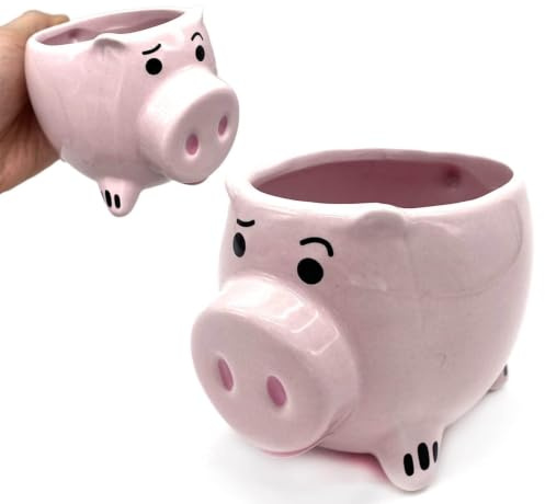 Cyrank Taza De Café Divertida, Taza De Cerdo 3D, Taza De Cerámica Hecha A Mano De Dibujos Animados, Taza De Té De Agua, Tazas De Oficina, Tazas De Mañana, Taza De Té De Porcelana Animal