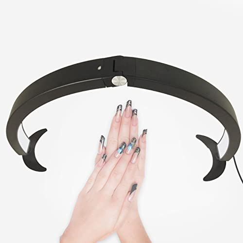 Lámpara de Media Luna, Lámpara de Belleza de Media Luna de 28 Pulgadas, Luz de Luna LED en Forma de U para Pestañas, Tatuaje Facial, Esteticista, Luz de Escritorio con Control (EU)