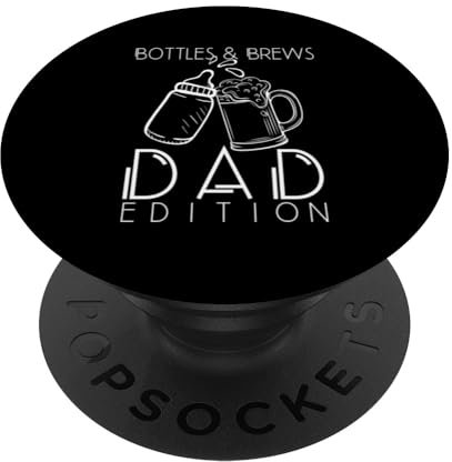 Papa Baby Outfit Babyflasche & Bier Vatertag Idee für Väter PopSockets mit austauschbarem PopGrip
