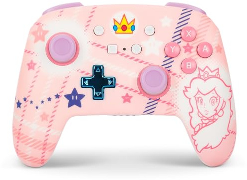 PowerA Enhanced Wireless Controller for Nintendo Switch - Peach, Nintendo Switch - OLED Model, Nintendo Switch Lite, Gamepad, Game Controller, Bluetooth Controller, Officially Licensed