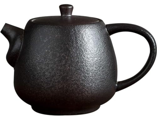 ASHSDI Bouilloire à Thé Japonaise Petite Théière en Céramique 200ML/0,2 L, Théière en Porcelaine, Décoration pour La Maison Bouilloire Saine (Color : Black, Size : 200ML/0.2L)