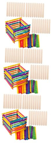 SEWACC 300pcs DIY Craft Sticks Popsicle Sticks for Boys and Girls Easy to Clean