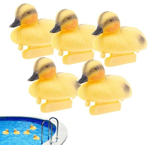 Generisch Schwimmender Entenköder,Realistischer Schwimmender Gelber Entenküken-Köder | 5 Stück Schwimmende Teichdekoration -Für See, Teich, Park, Pool, Draußen Und Garten