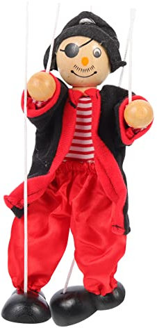 Gogogmee Pirate Marionette Puppet Holz Marionette Spielzeug Lustige Piraten Marionette String Puppenspiel