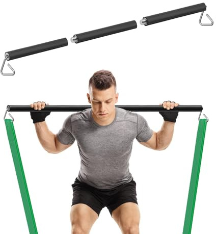 Prebene Widerstandsbandstange, 67,1 cm oder 100,1 cm, Trainingsstange für Fitness, tragbares Gewichtheben, Anzug für Heimübungen, Widerstandsband-Training