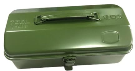 Sharplace Cassetta Degli Attrezzi Portatile, Organizer per Attrezzi, Cassetta Degli Attrezzi Multifunzione in Metallo, Robusta E Chiudibile a Chiave, Scatola di, Verde