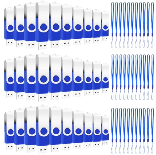 200 Packs of 128MB (Not 128GB) Flash Drives Bulk EASTBULL Flash Drives Pack 128MB USB2.0 Thumb Drive Bulk with Strings (200PCS)