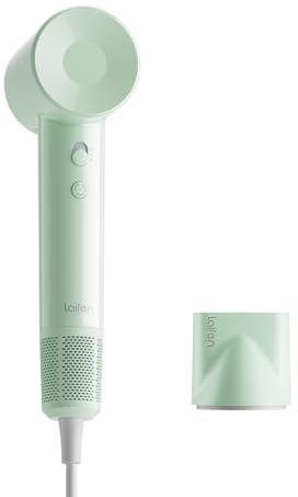 Laifen SE Lite Haartrockner, 345 g leicht, 100.000 U/min, Mintgrün | 19 m/s Luftstrom, 150M Ionen gegen Frizz, Thermo-Control 50×/s, 62 dB, 2 Luft- & 4 Temperaturstufen, Glättungsdüse
