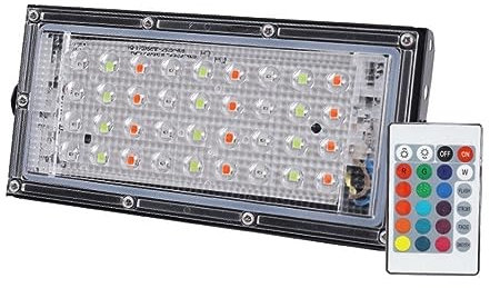 Faretto Led da Esterno, Riflettori a LED for luci da esterno for paesaggi RGB Luce da discoteca Feste impermeabili Proiettore Proiettore da lavoro in giardino per Giardino Garage Parco Stadi(RGB Remot