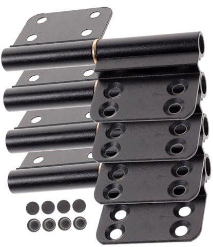 Bisagras de Aleación de Aluminio Negras 4 Piezas, para Puerta Interior