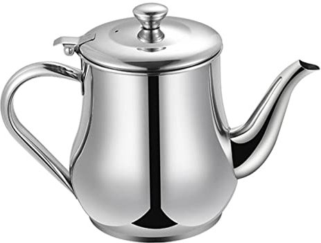 INOOMP Aceitera con Filtro de Malla Fina de Acero Inoxidable 950 Ml para Cocina y Restaurante, Dispensador Reutilizable de Aceite y Vinagre, Recipiente Anticorrosión y Colador Extraíble