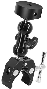 Support de serrage réglable en aluminium avec 2 têtes sphériques pour antenne parabolique, remorque, yacht, installation de poteaux de fixation réglable pour parabole