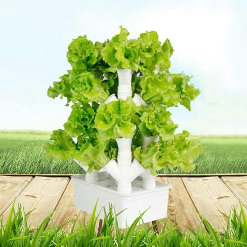 Sistema di coltivazione idroponica – Torre verticale da giardino per erbe fresche, frutta e verdura, regalo perfetto per gli appassionati di giardinaggio, facile installazione idroponica indoor