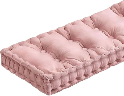 uyeoco Cuscini Imbottiti per Panche da Esterno/Interno – Cuscini per Panca da Esterno/Interno 1/2/3/4 Posti – Cuscino per Panca da Giardino, Cucina, Sala da Pranzo, Patio Altalena(rosa,100x45x10cm)
