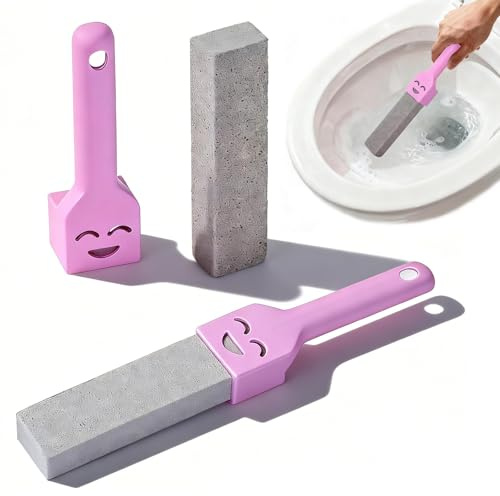 2 Pack Chemical-Free Limescale Remover, Replaceable Toilet Pumice Stone, Eco-Friendly Cleaner for Hard Water Ring Stains, Ideal for Kitchen, Bath, Pool, Stove & BBQ Grill
