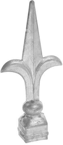 DIKACA Metal Fence Finials Hollow Flame Pointed Fence Toppers 30Mm Square Tube Fit, Decorative Metal Gate Finial Accessories for Outdoor Garden Railing Protection