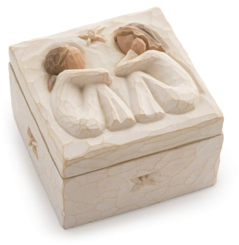 Willow Tree Friendship Keepsake Box, Sculpted Hand-Painted Bas-Relief Box
