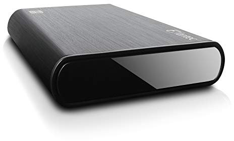 FANTEC DB-ALU3 Externes Festplattengehäuse (für den Einbau einer 8,89 cm (3,5 Zoll) SATA Festplatte, USB 3.0 Anschluss, bis zu 5 Gbit/s Datentransfer, gebürstetes Aluminium Gehäuse) schwarz, ohne HDD