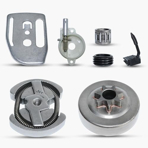 Haishine .325-7T Tamburo frizione Cuscinetto Pompa dell'olio Kit ingranaggio a vite senza fine per Husqvarna 137 136 141 142 36 41 Motosega # 530014949 530069342