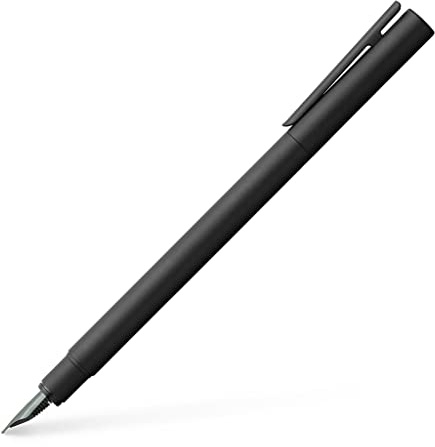 Faber-Castell - Füller Neo Slim Schwarz, Feder B | Edler Füllfederhalter mit schlankem Metallschaft und hochwertiger Edelstahlfeder