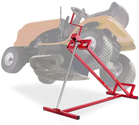 GOPLUS Cric Lève Tracteur de Tondeuse, Lève Tracteur Tondeuse en Métal, Leve Tracteur Tondeuse Hauteur Réglable 11,5-77cm, Outillage de Mecanicien Charge 400kg, Nettoyage Facile, Noir (Rouge)