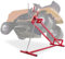 GOPLUS Cric Lève Tracteur de Tondeuse, Lève Tracteur Tondeuse en Métal, Leve Tracteur Tondeuse Hauteur Réglable 11,5-77cm, Outillage de Mecanicien Charge 400kg, Nettoyage Facile, Noir (Rouge)