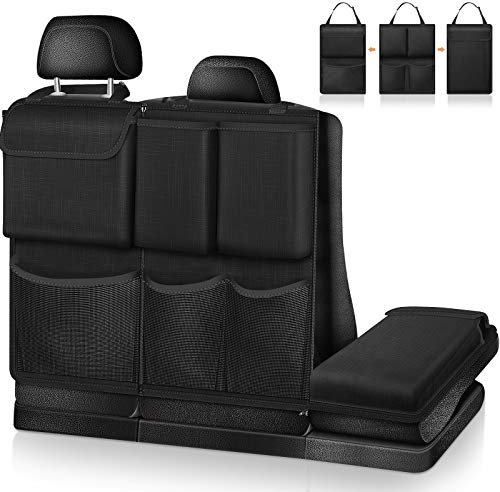 FINPAC Car Boot Organiser - Detachable Seat Back Hanging Organisers with Zippers - Trunk Tidy Storage Bag, Large Capacity for Jeeps, SUVs, Vans