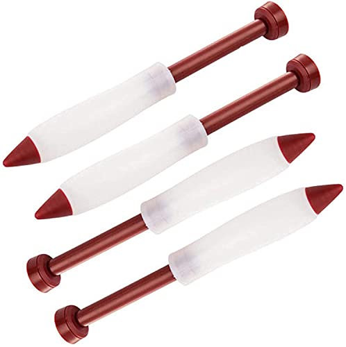 LATRAT Kuchen Stift Dekorierstift Modellierwerkzeug Schokolade Dekorieren, wiederverwendbar Spritze Pen/Kuchen Schreiben, Esszimmer, Bar Verwendung Premium Silikon Spritzbeutel Düse (4 stück)