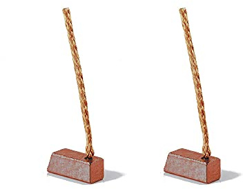 2 escobillas de carbón de bronce Trade-Shop 4 x 4 x 8,5 mm, 12 – 24 V, para diferentes motores de coches, puertas enrollables, garajes, alternadores, bomba de agua