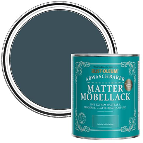 Rust-Oleum Dark Blue Furniture Paint in Matt Finish - Evening Blue 750ml