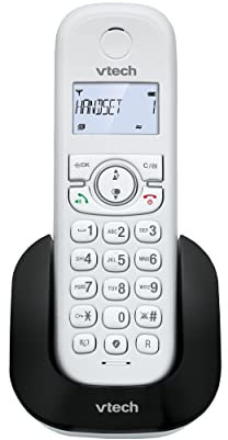 VTech CS1500 DECT Cordless Phone with Call Block, 1 Handset, Landline House Phones, White, Caller ID/Call Waiting, Redial, Handsfree, illuminated Display and Keypad