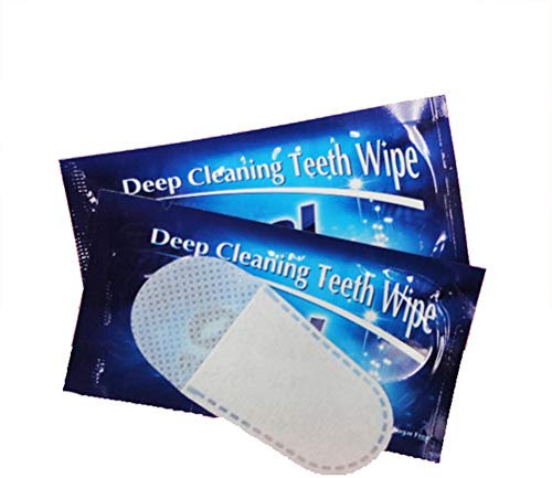 50 Pezzi di Salviette Usa e Getta per Spazzolare il Dito Orale, Sapore di Menta, Confezione 50, Cura dei Denti Dentali (Blu)