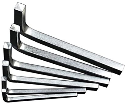 Oniissy Juego de 6 llaves cuadradas en forma de L, acero al cromo vanadio, llave cuadrada de 4 puntos, juego de destornilladores para apretar tornillos de retraso, 3-8 mm